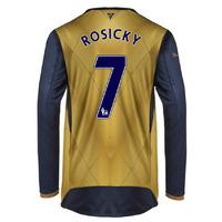 2015-16 Arsenal Long Sleeve Away Shirt (Rosicky 7) - Kids