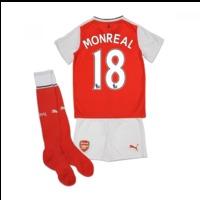 2016-17 Arsenal Home Little Boys Mini Kit (Monreal 18)