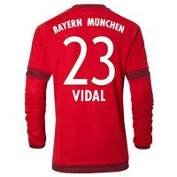 2015 16 bayern munich long sleeve home shirt vidal 23 kids