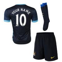 2015-2016 Man City Away Little Boys Mini Kit (Your Name)