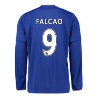 2015-2016 Chelsea Home Long Sleeve Shirt (Falcao 9)