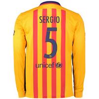 2015 2016 barcelona long sleeve away shirt sergio 5