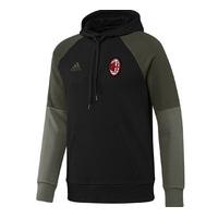 2016-2017 AC Milan Adidas Hooded Sweat Top (Black)