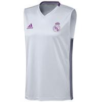 2016-2017 Real Madrid Adidas Sleeveless Jersey (White)