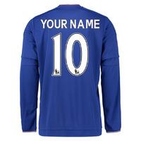 2015-2016 Chelsea Home Long Sleeve Shirt (Your Name) -Kids