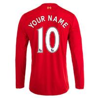 2015-16 Liverpool Home Long Sleeve Shirt (Your Name) -Kids