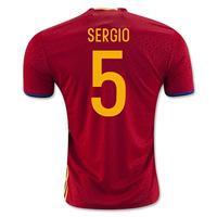 2016-2017 Spain Home Shirt (Sergio 5)