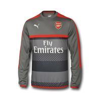 2016 2017 arsenal puma training sweat top grey