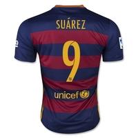 2015 16 barcelona home shirt suarez 9 kids