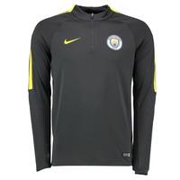 2016-2017 Man City Nike Training Drill Top (Dark Grey)