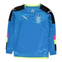 2016 2017 rangers puma away goalkeeper shirt blue kids