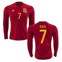 2016-2017 Spain Long Sleeve Home Shirt (Raul 7)