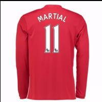 2016-17 Man United Home Long Sleeve Shirt (Martial 11)