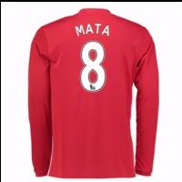 2016-17 Man United Home Long Sleeve Shirt (Mata 8)