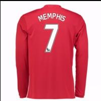 2016-17 Man United Home Long Sleeve Shirt (Memphis 7)