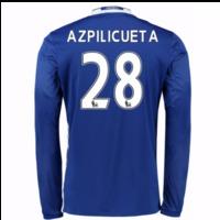 2016-17 Chelsea Home Long Sleeve Shirt (Azpilicueta 28)