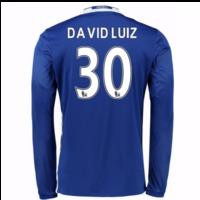 2016-17 Chelsea Home Long Sleeve Shirt (David Luiz 30)