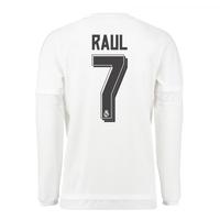 2015 16 real madrid long sleeve home shirt raul 7 kids