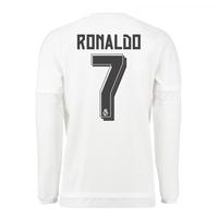 2015 16 real madrid long sleeve home shirt ronaldo 7 kids