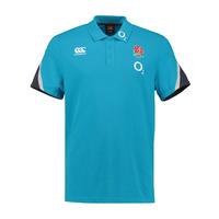 2017-2018 England Rugby Cotton Training Polo Shirt (Arctic)