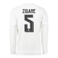 2015 16 real madrid long sleeve home shirt zidane 5 kids