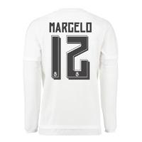 2015-16 Real Madrid Long Sleeve Home Shirt (Marcelo 12) - Kids