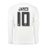 2015 16 real madrid long sleeve home shirt james 10 kids