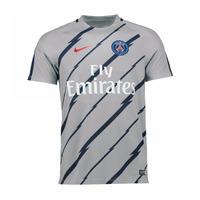 2016 2017 psg nike pre match training shirt wolf grey