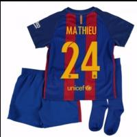 2016-17 Barcelona Home Mini Kit Shirt (Mathieu 24)