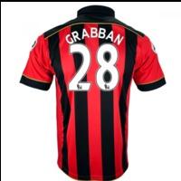 2016-17 Bournemouth Home Shirt (Grabban 28)