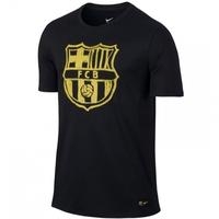 2016 2017 barcelona nike crest t shirt black kids