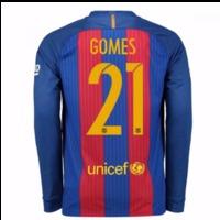 2016-17 Barcelona Home Long Sleeve Shirt (Gomes 21)