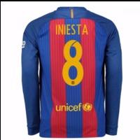 2016 17 barcelona home long sleeve shirt iniesta 8