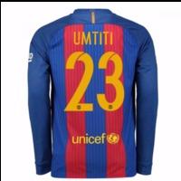 2016 17 barcelona home long sleeve shirt umtiti 23