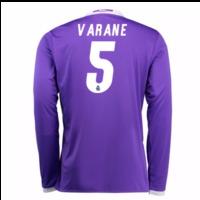 2016-17 Real Madrid Away Longsleeve Shirt (Varane 5) - Kids