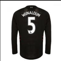 2016-17 Liverpool Away Long Sleeve Shirt (Wijnaldum 5) - Kids