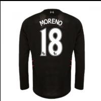 2016-17 Liverpool Away Long Sleeve Shirt (Moreno 18) - Kids