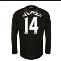 2016-17 Liverpool Away Long Sleeve Shirt (Henderson 14) - Kids