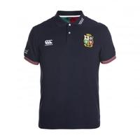 2016-2017 British Irish Lions Rugby Vapodri Cotton Polo Shirt (Peacot)