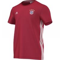 2016-2017 Bayern Munich Adidas 3S Tee (Red)