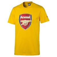 2016 2017 arsenal puma big crest fan tee yellow kids