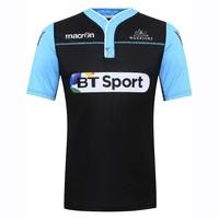 2016 2017 glasgow warriors rugby warm up training jersey black