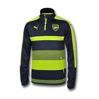 2016-2017 Arsenal Puma Half Zip Training Top (Peacot)