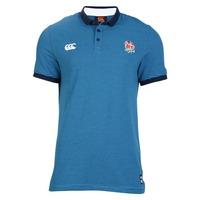 2016-2017 England Rugby Stripe Polo Shirt (Blue)
