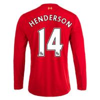 2015 16 liverpool home long sleeve shirt henderson 14 kids