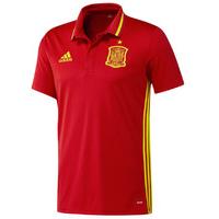 2016-2017 Spain Adidas Climalite Polo Shirt (Red)