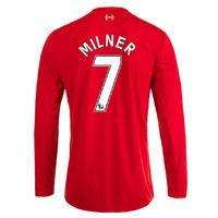 2015-16 Liverpool Home Long Sleeve Shirt (Milner 7) - Kids