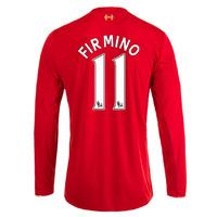 2015-16 Liverpool Home Long Sleeve Shirt (Firmino 11) - Kids