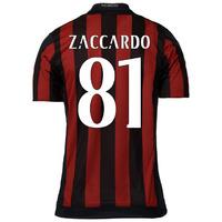 2015-16 AC Milan Home Shirt (Zaccardo 81) - Kids