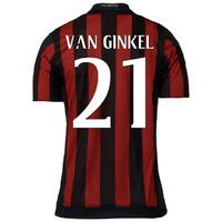 2015 16 ac milan home shirt van ginkel 21 kids